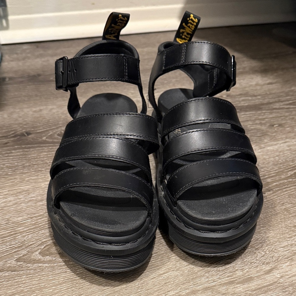Dr. Martens Black Strappy Sandals